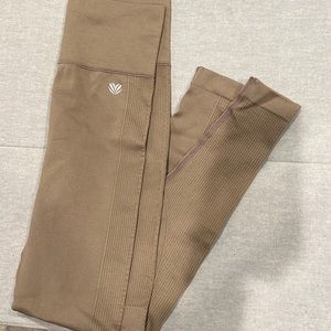 brown seamless leggings full length